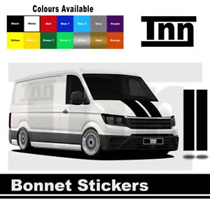 Bonnet Stickers Graphics Stripe Decals For Volkswagen VW Crafter MWB SWB LWB Van