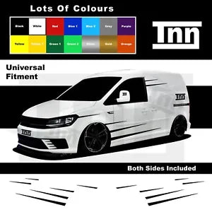 Stickers For VW Volkswagen Caddy Side Stripes R Line Decal Vinyl Camper Vans DUB