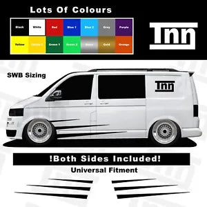 STICKERS For VW T4 T5 T6 SWB TRANSPORTER SIDE STRIPE CAMPER VAN GRAPHICS Vans