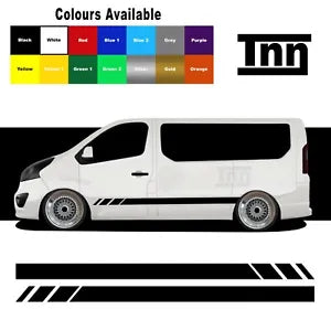 Side Stripe Stickers Decals for Vauxhall Vivaro MK2 Camper Motorhome SWB