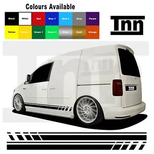 Side Stripe Stickers For VW Volkswagen Caddy Sticker Decal Vinyl Camper