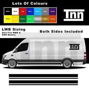 Side Stickers For Mercedes Sprinter LWB SWB MWB Camper Van Motorhome Stripes