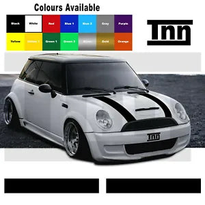 Bonnet Stripes For MINI One S Clubman Cooper Stickers Graphics Vinyl Decals Race