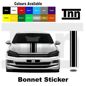 Bonnet Stickers Stripe Decal Vinyl For Volkswagen VW Golf Polo Lupo R GTI TSI