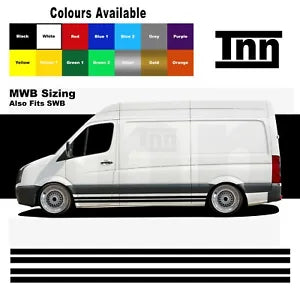 Side Stickers Stripes Graphics Vinyl Decals For Volkswagen VW Crafter SWB MWB