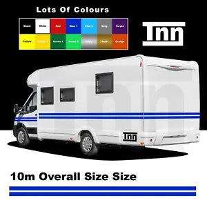 10m MOTORHOME VINYL STRIPES GRAPHICS STICKERS DECALS CAMPER VAN CARAVAN HORSEBOX