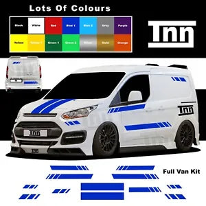 Stickers For Ford Transit Connect Side Bonnet Stripes Decals Graphics Van SWB