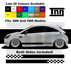 For Vauxhall Corsa Stickers VXR SRI SXI Decals Opel Graphics Side Car Stripe