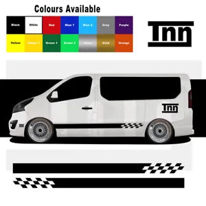 For Renault trafic Van SWB Side Stripe Stickers Decal Mk1 MK2 Graphic Camper