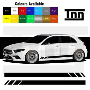 Side Stripe Stickers Graphics For Mercedes Benz A Class AMG Merc A45 Edition 1