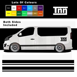 For Renault Trafic Stickers Van SWB Side Stripe Decal Mk1 MK2 3 Camper Graphics