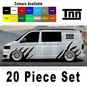 Stripes Stickers For VW Volkswagen Transporter T4 T5 Campervan Graphics Decals