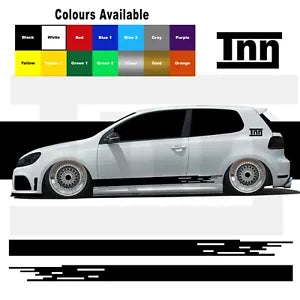 Sticker Stripe for VW Polo Golf Lupo GTI Stripes R Line  GT Scirocco Decal GTD