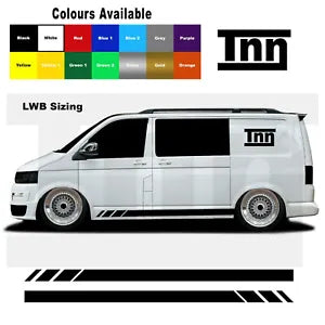 Side Stripes Stickers Decals For VW Volkswagen LWB Transporter T4 T5 T6