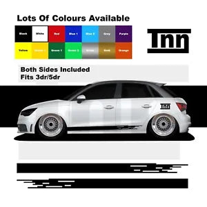 For Audi A1 S1 RS1 Side Stripes Graphics Stickers Sticker Graphic Decals Vinyls