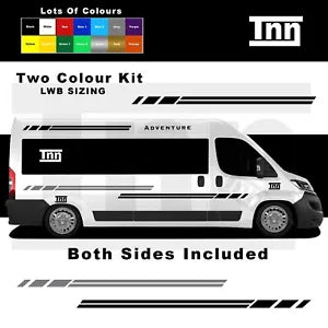 Stickers for L3 LWB FIAT DUCATO MOTORHOME CAMPER VAN STRIPES GRAPHICS DECALS