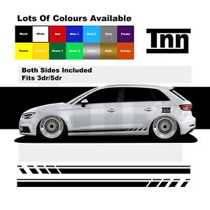 for Audi A3 RS3 S3 Stickers Graphics Side Stripes Decals 3dr 5dr Sticker Coupe