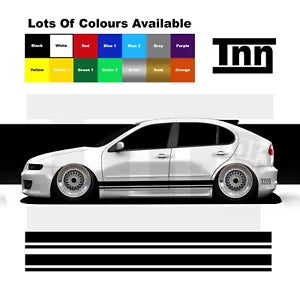 Stickers For Seat Leon Cupra R Mk1 Mk2 Mk3 Ibiza Side Stripes Graphics Vinyl 300