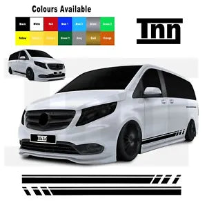 for Mercedes VITO Vito Stickers Racing Side Stripes Vinyls Graphics Decals Merc