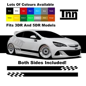 For Vauxhall Astra Stickers Corsa VXR SXI SRI Graphics Decals Opel Side Stripe