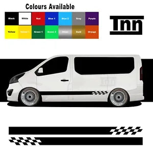 Side Stripe Stickers Decals for Vauxhall Vivaro Camper Motorhome SWB MK2