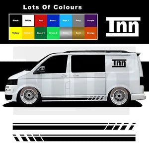 For VW Transporter T5 Stickers Side Stripe SWB T6 T4 Sticker Decal Camper Vinyl