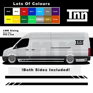 Stickers For Volkswagen VW Crafter LWB Side Stripe Vinyl Decals Graphics MWB SWB